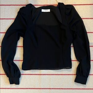 Commense Black Puff Sleeve Blouse